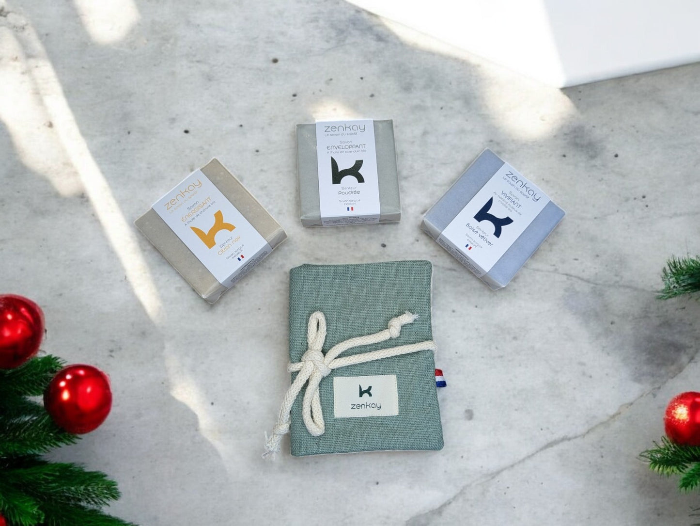 Coffret Découverte Zenkay – 3 Savons Naturels + Écrin Premium