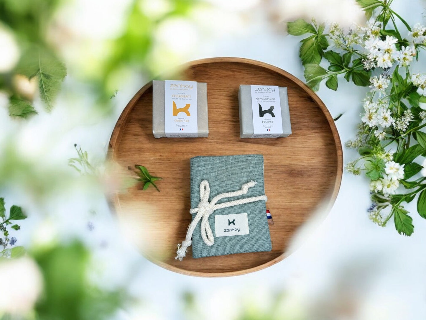Coffret Plaisir d'offrir - 2 Savons Energisant + Enveloppant - Ecrin Premium